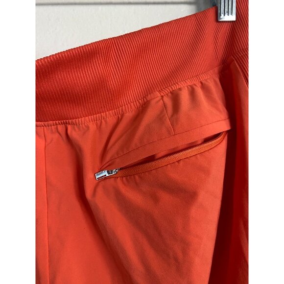 Athleta Brooklyn Ankle Pant Size 12 Orange Pullon Zip Pockets - Picture 14 of 16